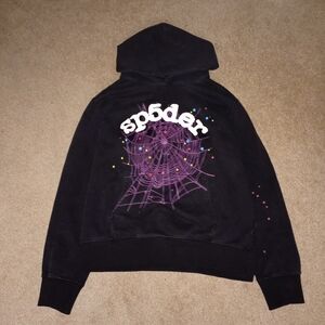 Disney Black Sweatshirt with White and Purple Design